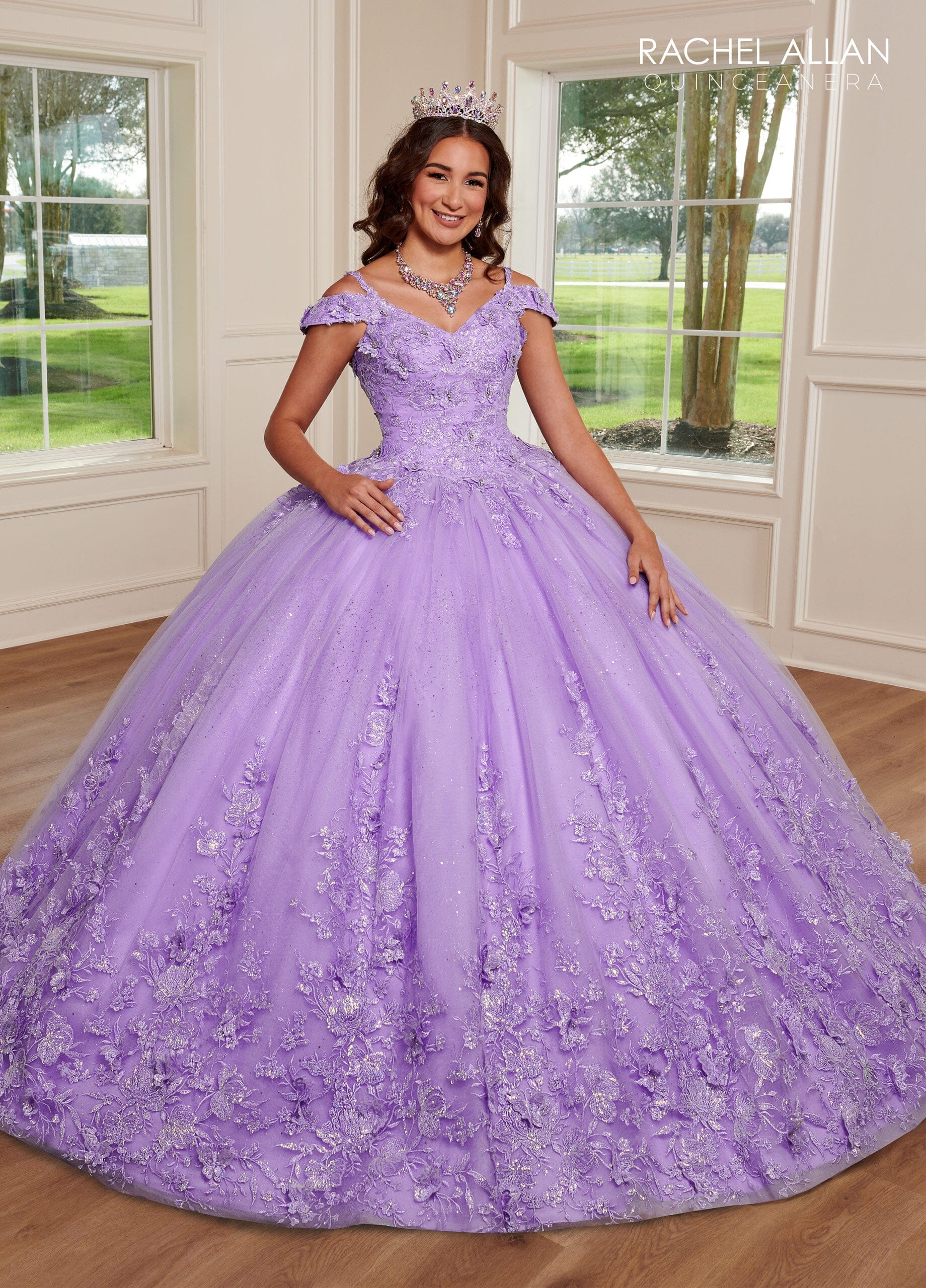 Cold Shoulder Quinceanera Dress by Rachel Allan RQ1126
