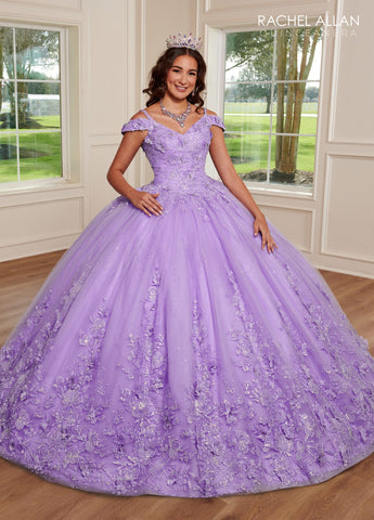Quinceanera-Kleid mit kalten Schultern von Rachel Allan RQ1126