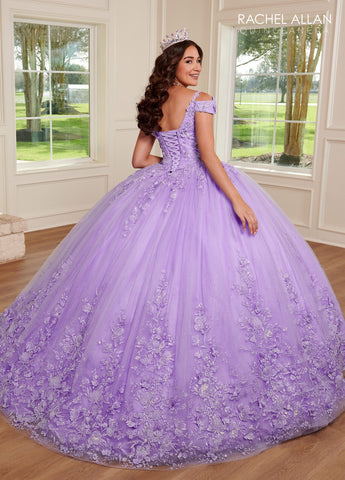 Quinceanera-Kleid mit kalten Schultern von Rachel Allan RQ1126