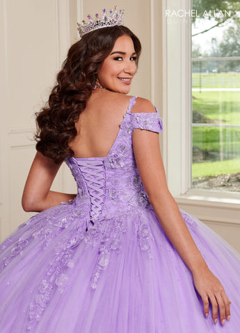 Quinceanera-Kleid mit kalten Schultern von Rachel Allan RQ1126