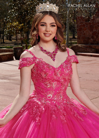 Quinceanera-Kleid mit kalten Schultern von Rachel Allan RQ1126
