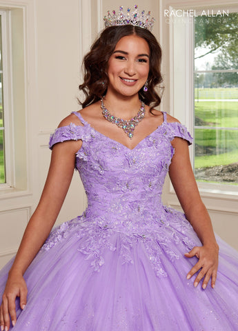 Quinceanera-Kleid mit kalten Schultern von Rachel Allan RQ1126