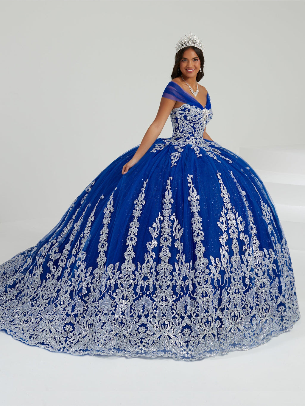 Vestido de quinceanera com alças convertíveis da Fiesta Gowns 56481