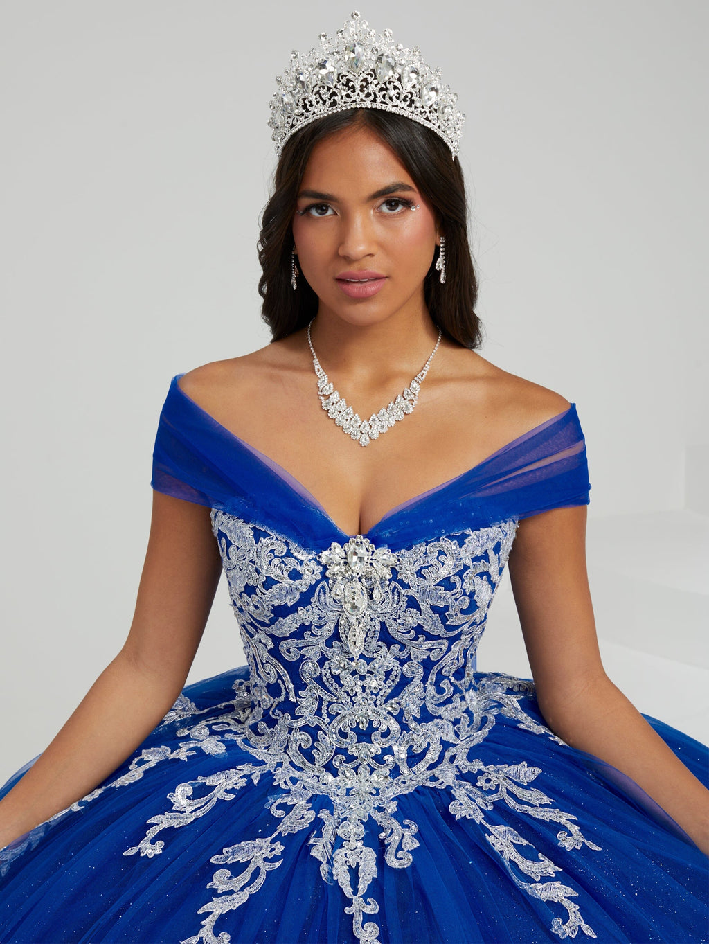 Vestido de quinceanera com alças convertíveis da Fiesta Gowns 56481