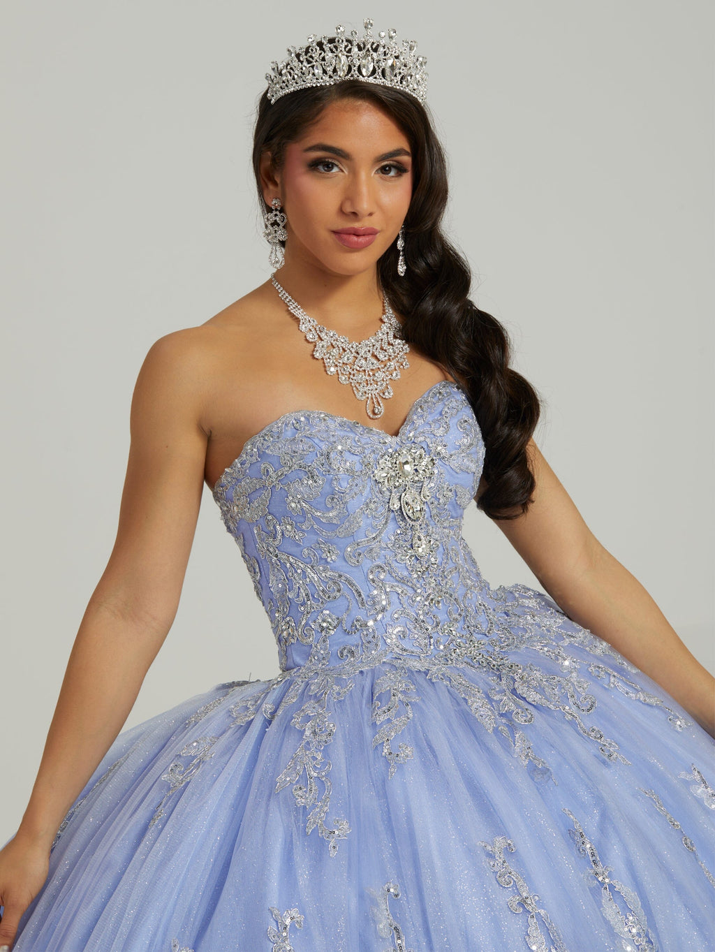 Vestido de quinceanera com alças convertíveis da Fiesta Gowns 56481