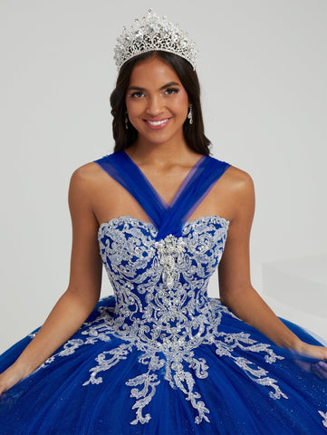 Quinceanera-Kleid mit wandelbaren Trägern von Fiesta Gowns 56481