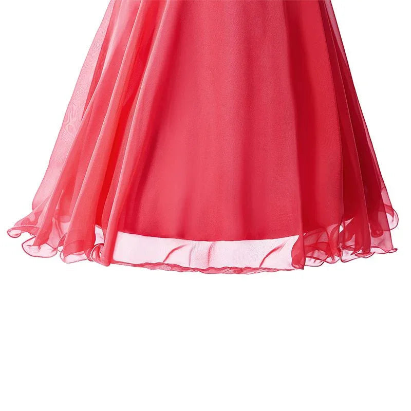 Kristall-A-Linie Ein-Schulter Chiffon Festkleid
