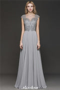 Robe de soirée maxi avec applications cristal, décolleté cœur, fente latérale, dos nu, ligne A pour mariage ou soirée