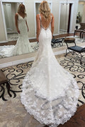 Designer Brautkleid Meerjungfrau | Rückenfreie Spitzen Brautkleider