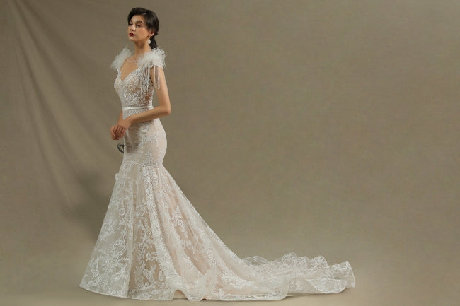 Designer Brautkleider Meerjungfrau | Spitzen Brautkleider online
