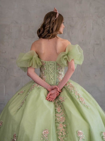 Schulterfreies Korsett-Ballkleid von Calla SCL30012