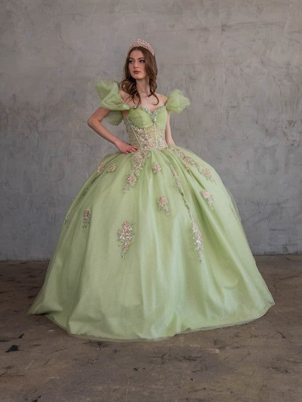 Vestido de baile com corpete ombro a ombro da marca Calla SCL30012