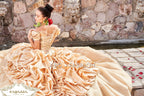 Gold Off Shoulder Quinceanera Dress by Ragazza D68-568