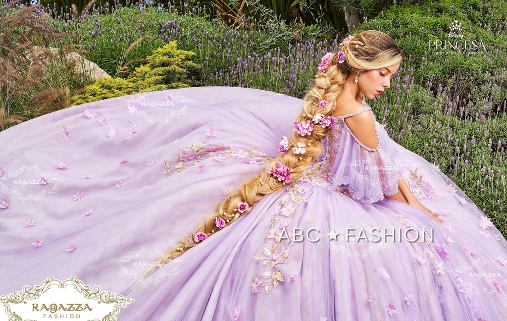 Beaded Lilac Quinceanera Dress by Ragazza D64-564