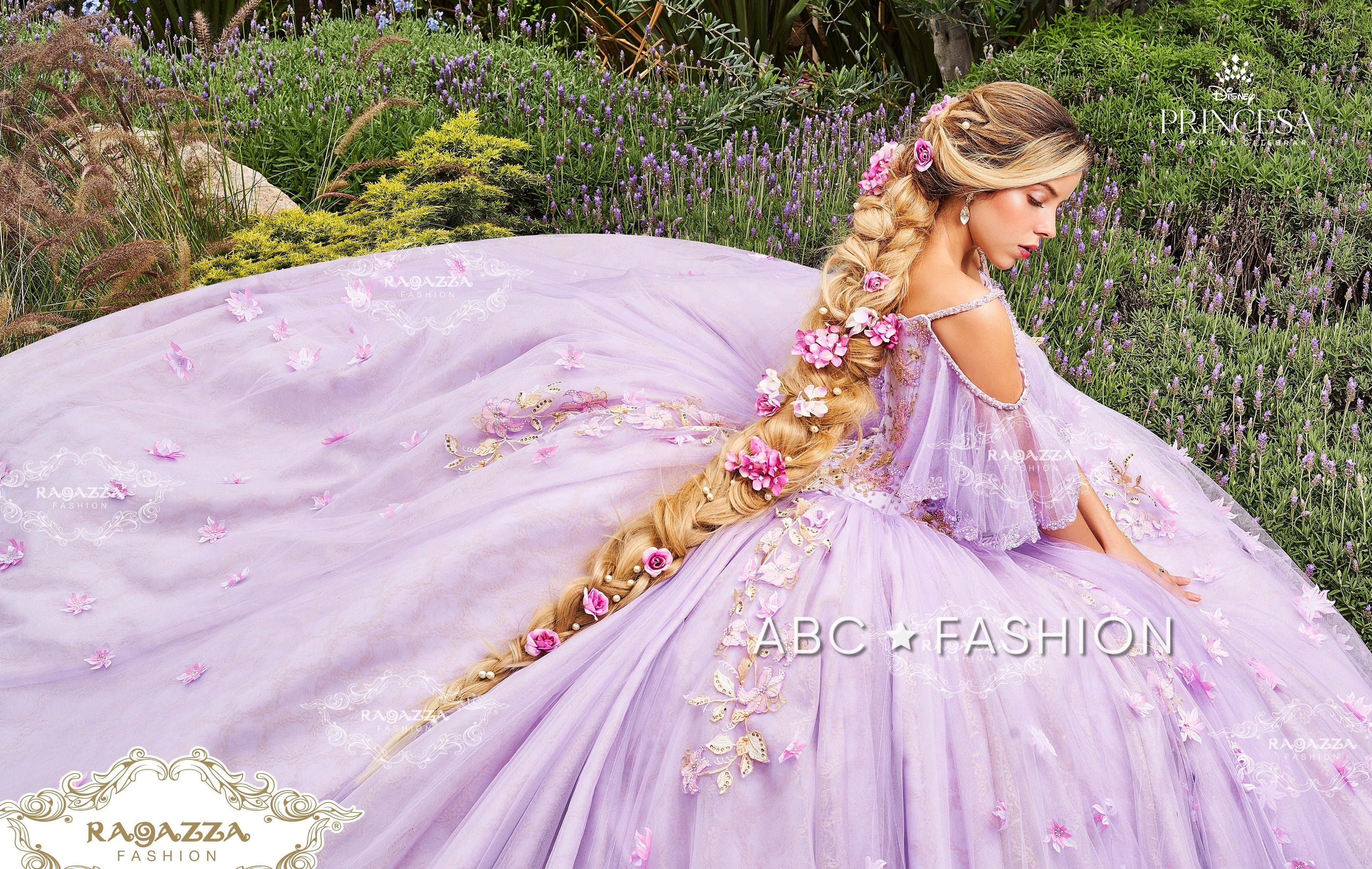 Beaded Lilac Quinceanera Dress by Ragazza D64-564