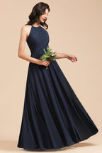 Elegant A-line Sleeveless V-Neck Ruffle Chiffon Lace Bridesmaid Dresses