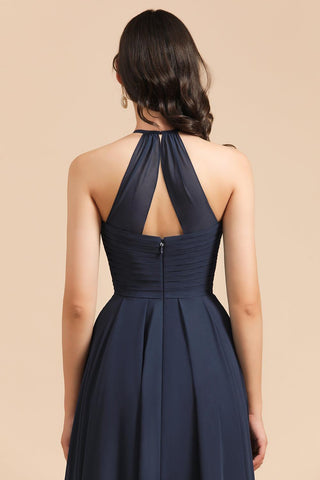 Elegant A-line Sleeveless V-Neck Ruffle Chiffon Lace Bridesmaid Dresses
