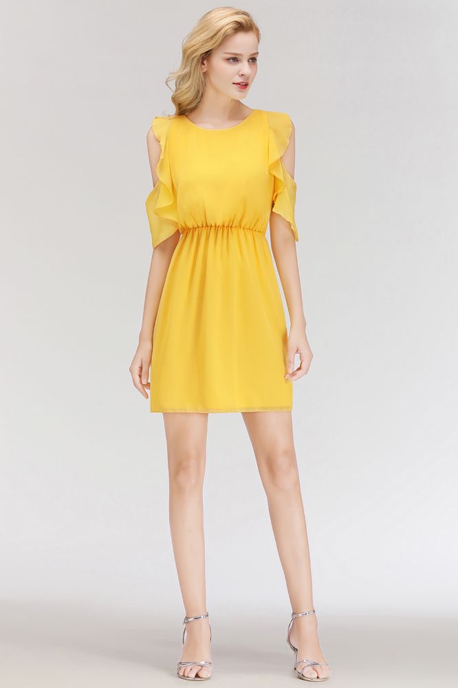 Elegant Jewel Mini Daily Casual Dresses Simple Tulle Sleeveless Evening Dresses