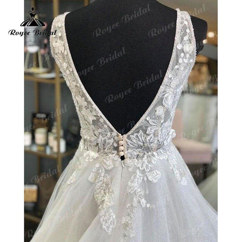 Elegantes Prinzessinnen-Brautkleid mit glänzendem Glitzer, ärmellos, mit abnehmbarer Schleife, rückenfrei, Spitzenapplikation, 2022, Damen, Vestidos de Fiesta