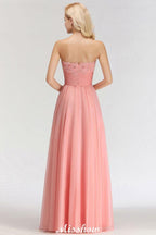 Elegant Sweetheart A-Line Appliques Bridesmaid Dresses Ruffle Chiffon