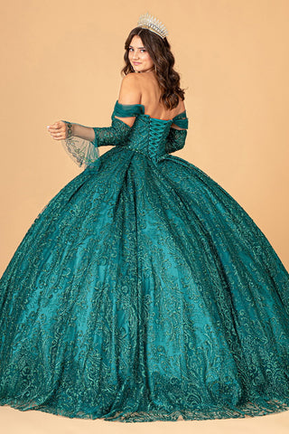 Verziertes schulterfreies Ballkleid von Elizabeth K GL3073