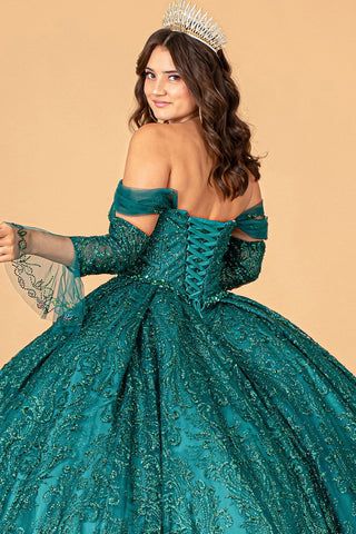 Verziertes schulterfreies Ballkleid von Elizabeth K GL3073