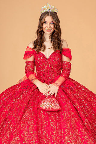 Verziertes schulterfreies Ballkleid von Elizabeth K GL3073