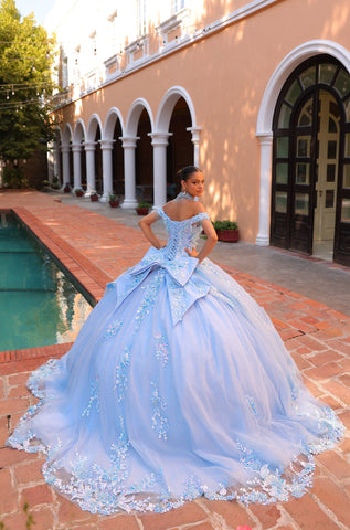 Verziertes schulterfreies Quinceanera-Kleid von Amarra 54305