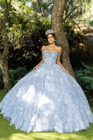 Verziertes trägerloses Ballkleid von Cinderella Couture 8071J