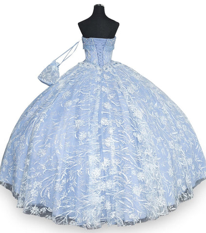 Verziertes trägerloses Ballkleid von Cinderella Couture 8071J