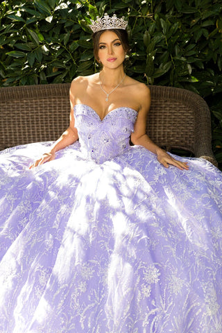 Verziertes trägerloses Ballkleid von Cinderella Couture 8071J