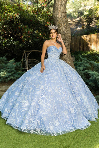 Verziertes trägerloses Ballkleid von Cinderella Couture 8071J