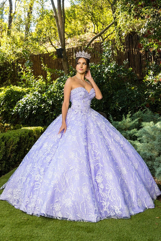 Verziertes trägerloses Ballkleid von Cinderella Couture 8071J
