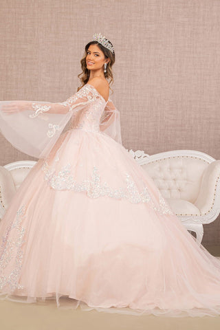 Ballkleid mit bestickten Glockenärmeln von Elizabeth K GL3109