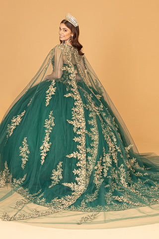 Ballkleid mit besticktem Cape von Elizabeth K GL3016