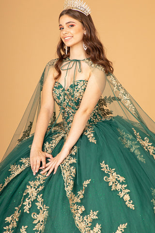 Ballkleid mit besticktem Cape von Elizabeth K GL3016