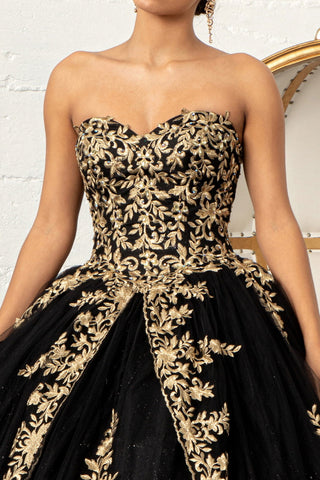 Ballkleid mit besticktem Cape von Elizabeth K GL3016