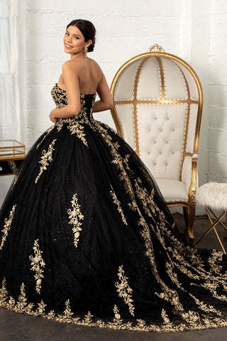 Ballkleid mit besticktem Cape von Elizabeth K GL3016
