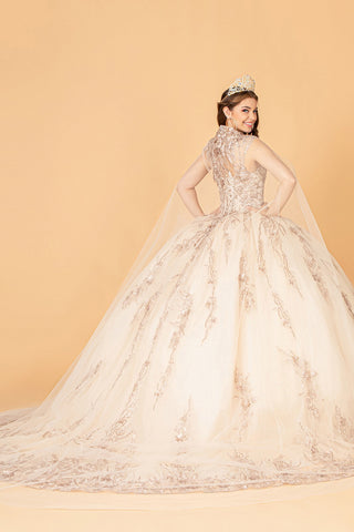 Ballkleid mit besticktem Cape von Elizabeth K GL3076