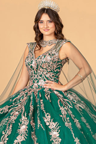 Ballkleid mit besticktem Cape von Elizabeth K GL3076
