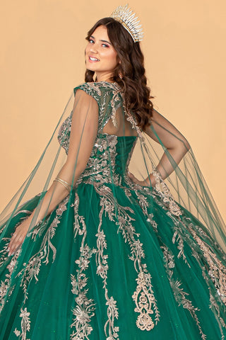 Ballkleid mit besticktem Cape von Elizabeth K GL3076