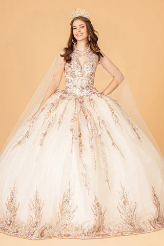 Ballkleid mit besticktem Cape von Elizabeth K GL3076