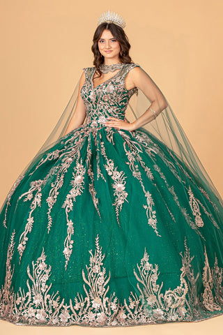 Ballkleid mit besticktem Cape von Elizabeth K GL3076