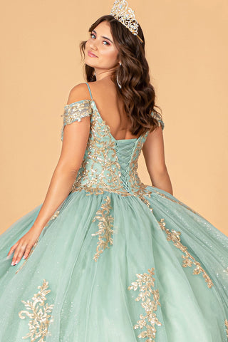 Besticktes Ballkleid mit kalten Schultern von Elizabeth K GL3100