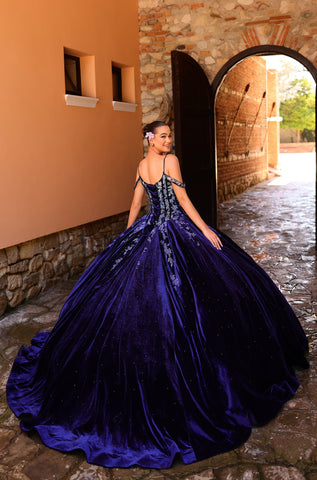Besticktes Quinceanera-Kleid mit kalten Schultern von Amarra 54316