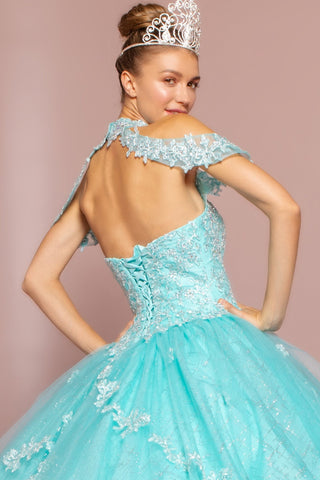 Besticktes Neckholder-Ballkleid mit Glitzerrock von Elizabeth K GL2602