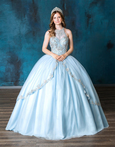 Besticktes Neckholder-Quinceanera-Kleid von Calla SYL19016