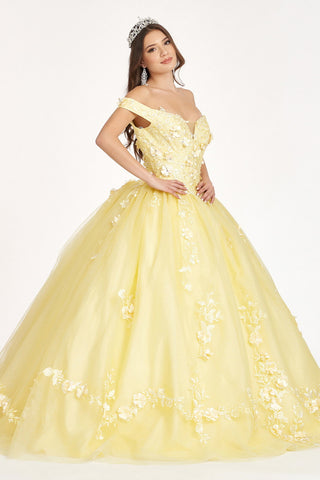 Besticktes schulterfreies Ballkleid von Elizabeth K GL1958