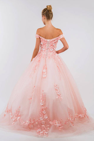 Besticktes schulterfreies Ballkleid von Elizabeth K GL1958