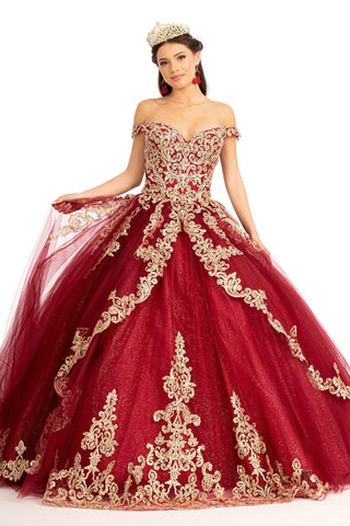 Besticktes schulterfreies Ballkleid von Elizabeth K GL1972